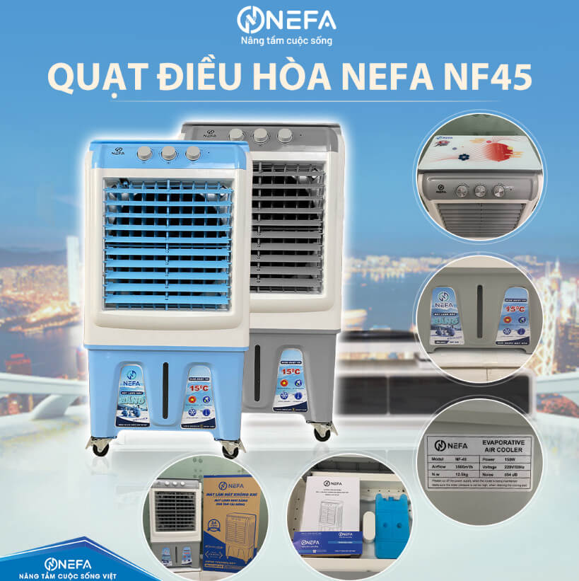 Quạt Điều Hòa Hơi Nước NF45-PLUS