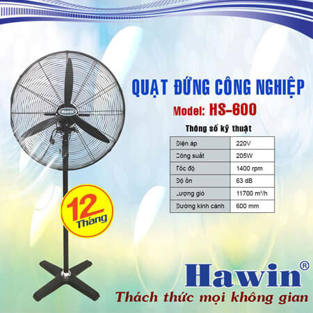 Quạt Cây Công Nghiệp Hawin HS600