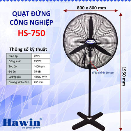 Quạt Cây Công Nghiệp Hawin HS750
